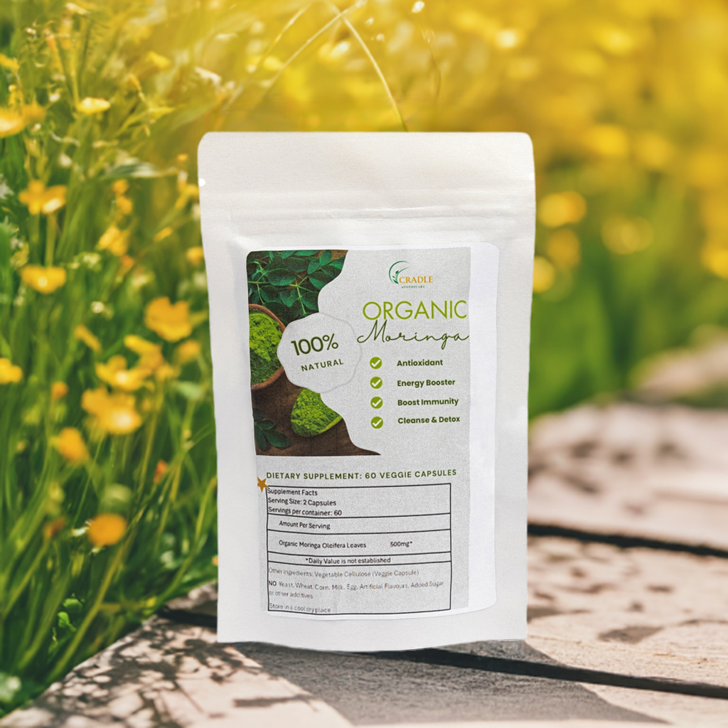 Organic Moringa Capsules (Moringa oleifera) 100% Organic Dietary Supplement